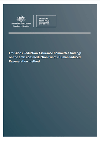 Emissions Reduction Assurance Committee findings on the Emissions Reduction Fund’s Human Induced Regeneration method
